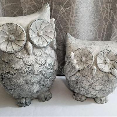 Lot #65  Two pieces - decorative pottery owls