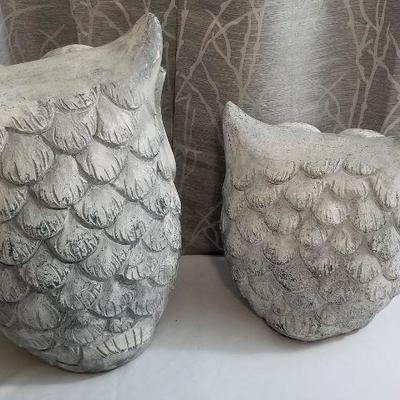 Lot #65  Two pieces - decorative pottery owls