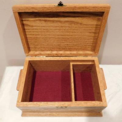 Vintage Oak Trinket Box 10