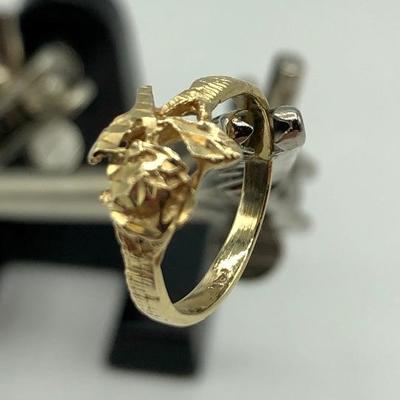 14k Yellow Gold Rose Ring