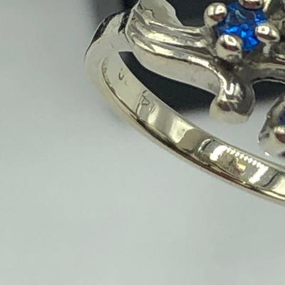 14k White Gold Mothers Ring