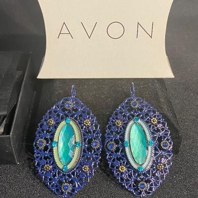 AVON Blue Openwork Earrings