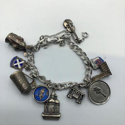 World Travels Souvenir Charm Bracelet