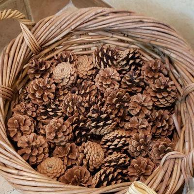 Lot 14: (3) Baskets of Pinecones and Potpourri 