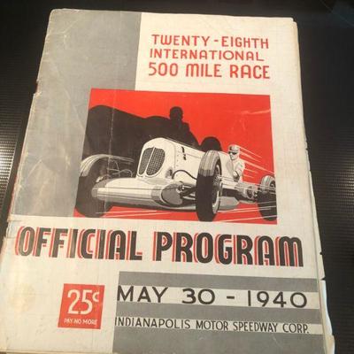 Indianapolis Motor Speedway Program
