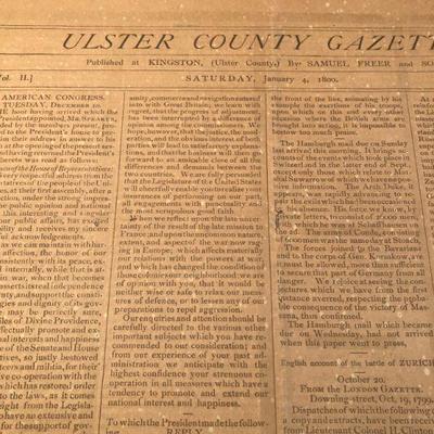 Ulster County Gazette 1800