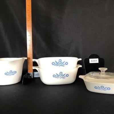 4 Pcs Corningware Lot Lot # 201