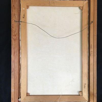 Large Mid Century Original Signed Acrylic on Canvas Dahlberg Lot 206j