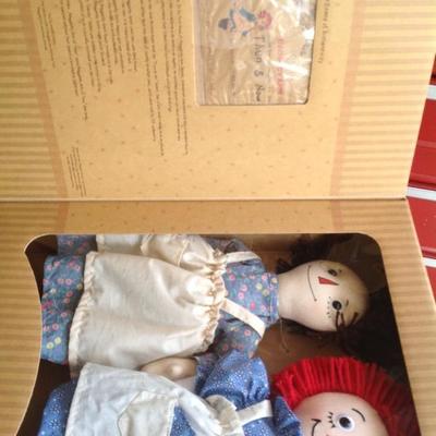 Raggedy Ann Then and now dolls vintage 