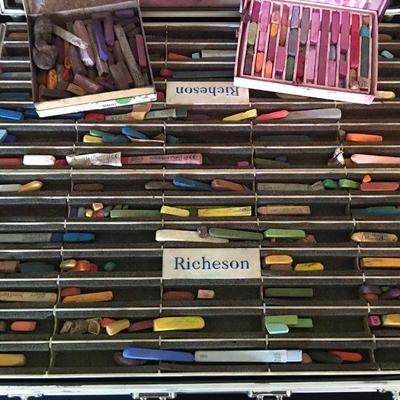 Richeson Attache Case of Chalk Pastels & 3 Smaller Boxes of Pastels 