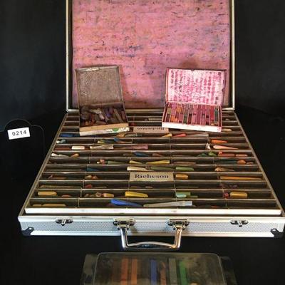 Richeson Attache Case of Chalk Pastels & 3 Smaller Boxes of Pastels 