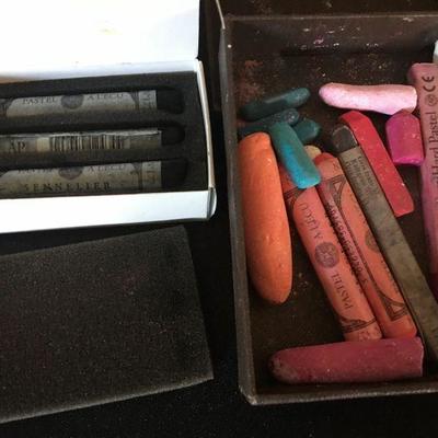 5 Boxes of assorted soft chalk pastels Lot 216