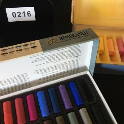 5 Boxes of assorted soft chalk pastels Lot 216