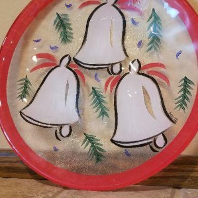 LOT #22: Large Glass Holiday Plates