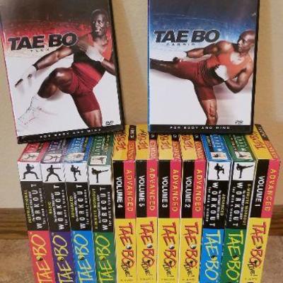LOT #27: Tae Bo Huge VHS and DVD collection