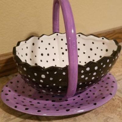 LOT #32: Vintage Department 56 Polka Dot Set