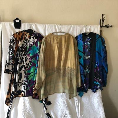 Lot of 3 Ladies Draped Jackets / vests Lot # 170
