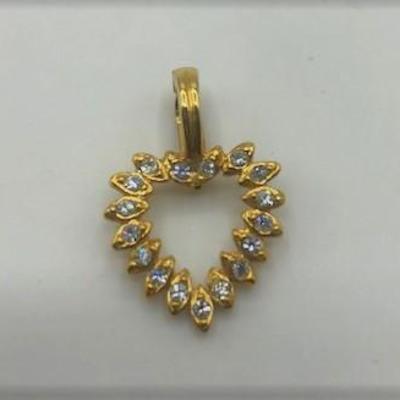 Goldtone Heart Pendant