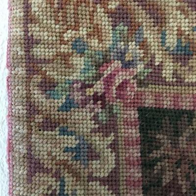 Antique Petit Point Tapestry Hand-Made Includes decorative hanging iron European Scene Lot # 151