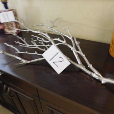 Lot 12 metal candle holder holder in the shape of a branch