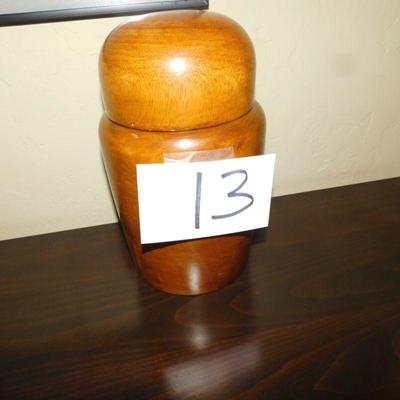 Lot 13 wood jar