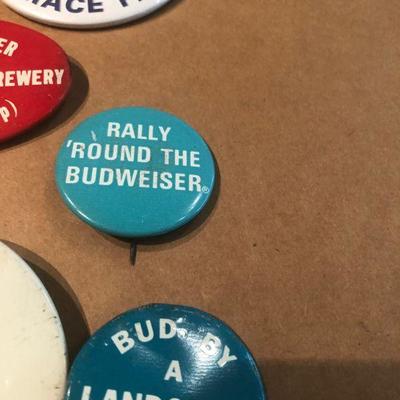 Lot of Budweiser buttons