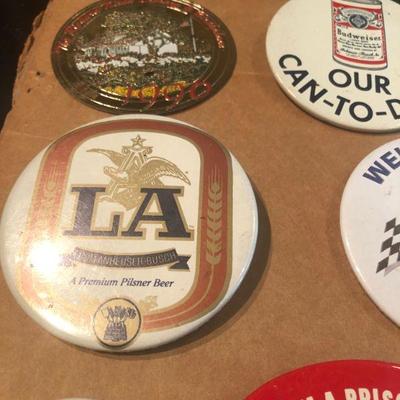 Lot of Budweiser buttons