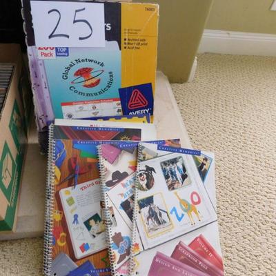 Lot 25 office supplies in sheet protectors