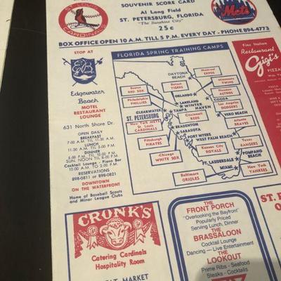 St Louis Cardinals score cards