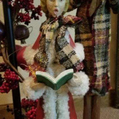 LOT #45: Vintage Christmas Deco Light Pole w/ 4 Carolers