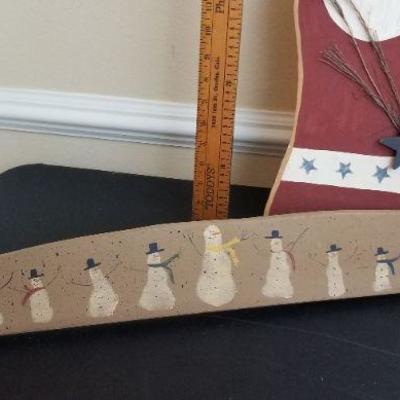 LOT #46: Pair of Vintage Christmas Hanging Deco by Chestnut Lane Creations