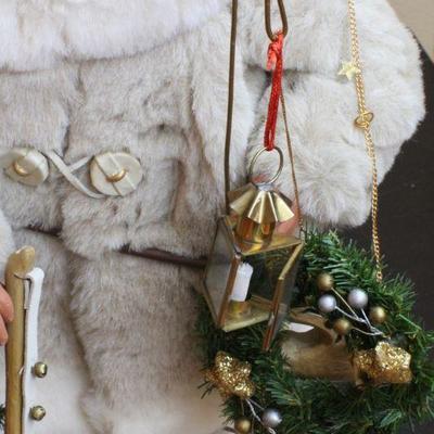 LOT #48: Tall White Faux Fur Coat Santa Claus