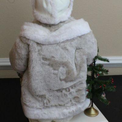LOT #48: Tall White Faux Fur Coat Santa Claus