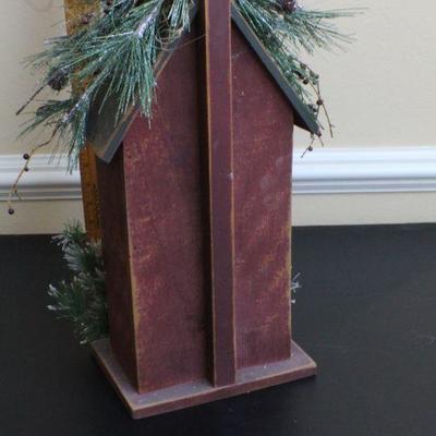 LOT #52: Holiday Deco Birdhouse 