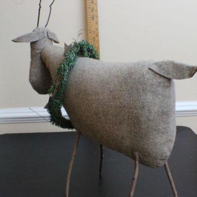 LOT #55: Large Twig Folk Art Holiday Reindeer