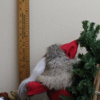 LOT #64: Tall Santa Claus Christmas Figure in Sled 