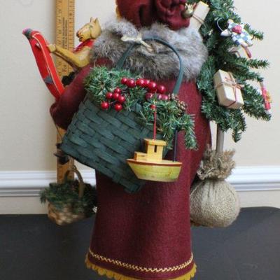 LOT #65: Santa Claus w/ Bear Themed Coat and Toys
