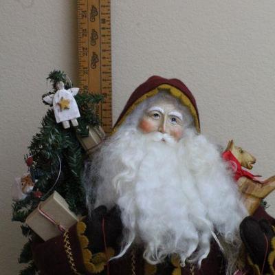 LOT #65: Santa Claus w/ Bear Themed Coat and Toys