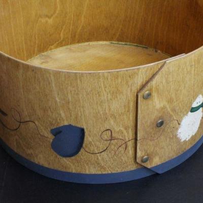 LOT #66: (3) Assorted Wood Holiday themed Handmade Storage Boxes