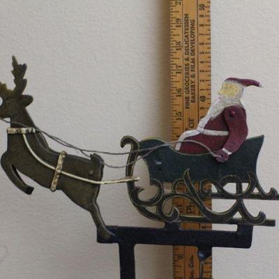 LOT #67: Vintage Santa in Sleigh w/ Rocker Function and Moving Arms