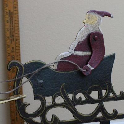 LOT #67: Vintage Santa in Sleigh w/ Rocker Function and Moving Arms