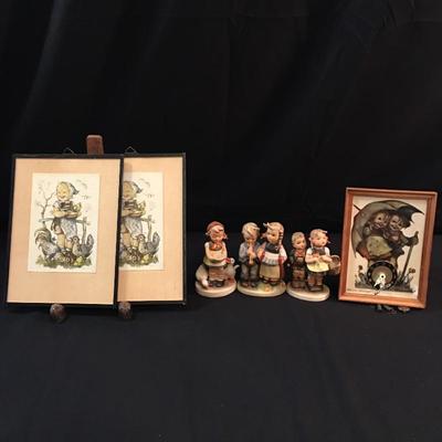 Lot 10 - Vintage Hummel Figurines, Clock & More