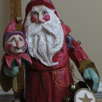 LOT #83: (2) Vintage Santa Claus Thin Tall Figures by HOUSE OF HATTENâ„¢ and THE LORI MILLER COLLECTIONâ„¢