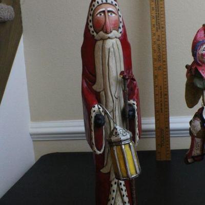 LOT #83: (2) Vintage Santa Claus Thin Tall Figures by HOUSE OF HATTENâ„¢ and THE LORI MILLER COLLECTIONâ„¢