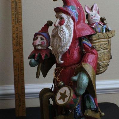 LOT #83: (2) Vintage Santa Claus Thin Tall Figures by HOUSE OF HATTENâ„¢ and THE LORI MILLER COLLECTIONâ„¢