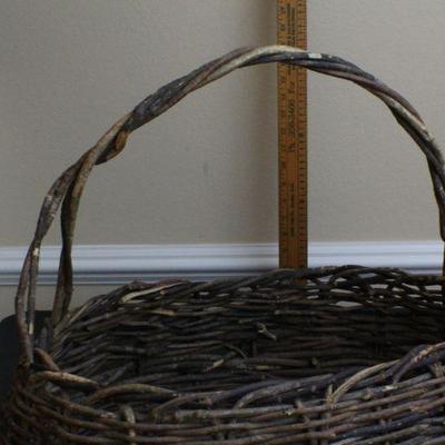 LOT #85: Large Woven Dark Colored Basket