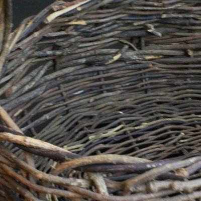 LOT #85: Large Woven Dark Colored Basket