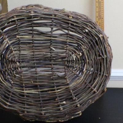 LOT #85: Large Woven Dark Colored Basket