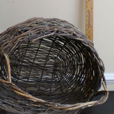 LOT #85: Large Woven Dark Colored Basket