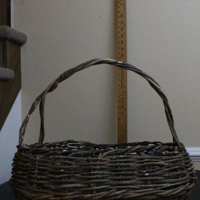 LOT #85: Large Woven Dark Colored Basket